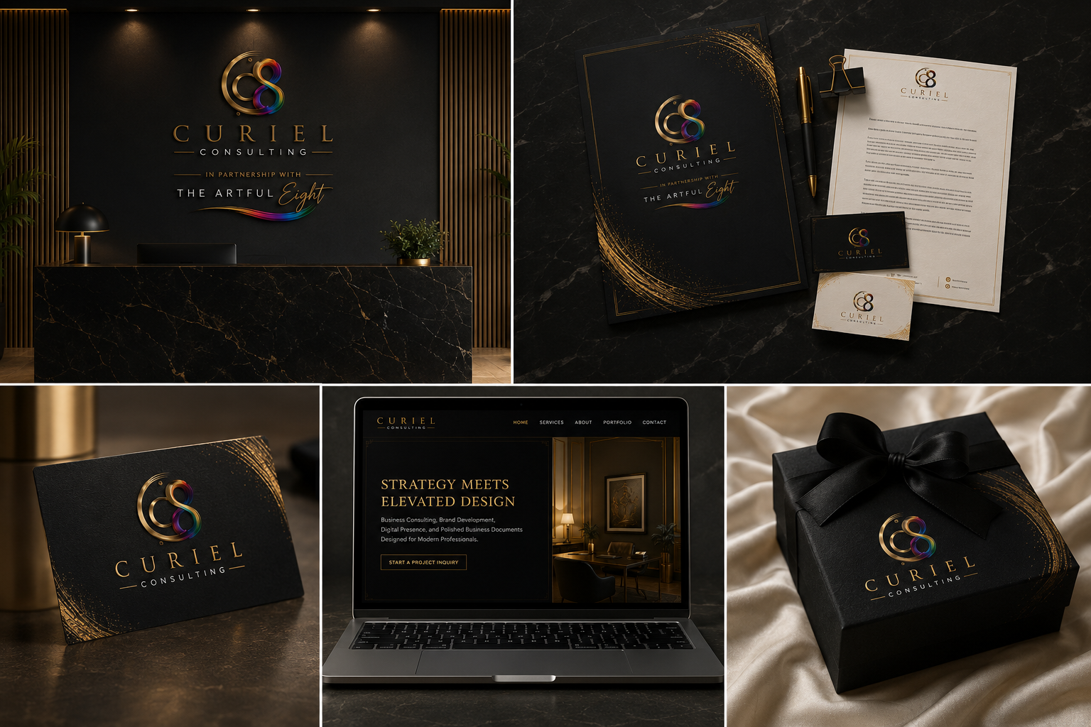 Curiel Consulting branding and marketing service mockup