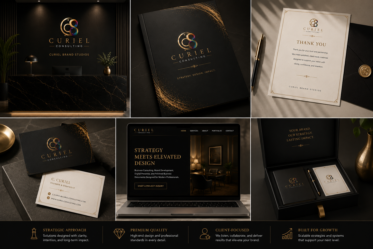 Curiel Brand Studios luxury portfolio mockup